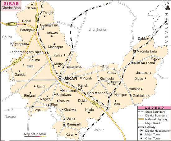 Jhunjhunu District Map