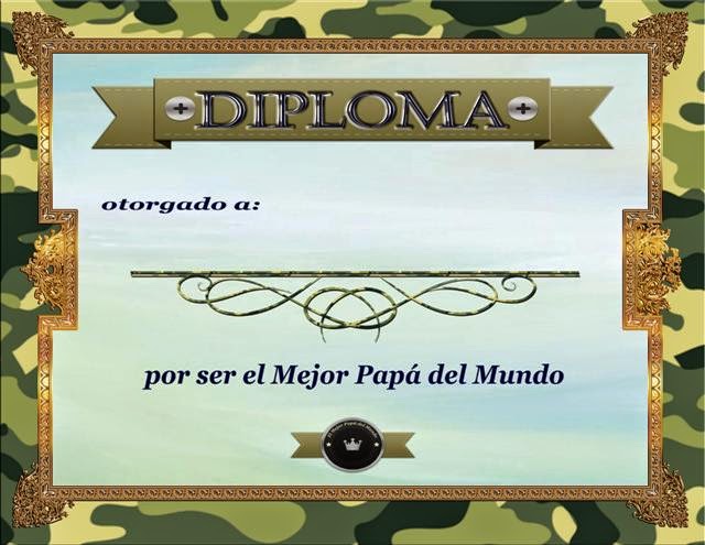 Diploma para Padre o Madre al estilo militar