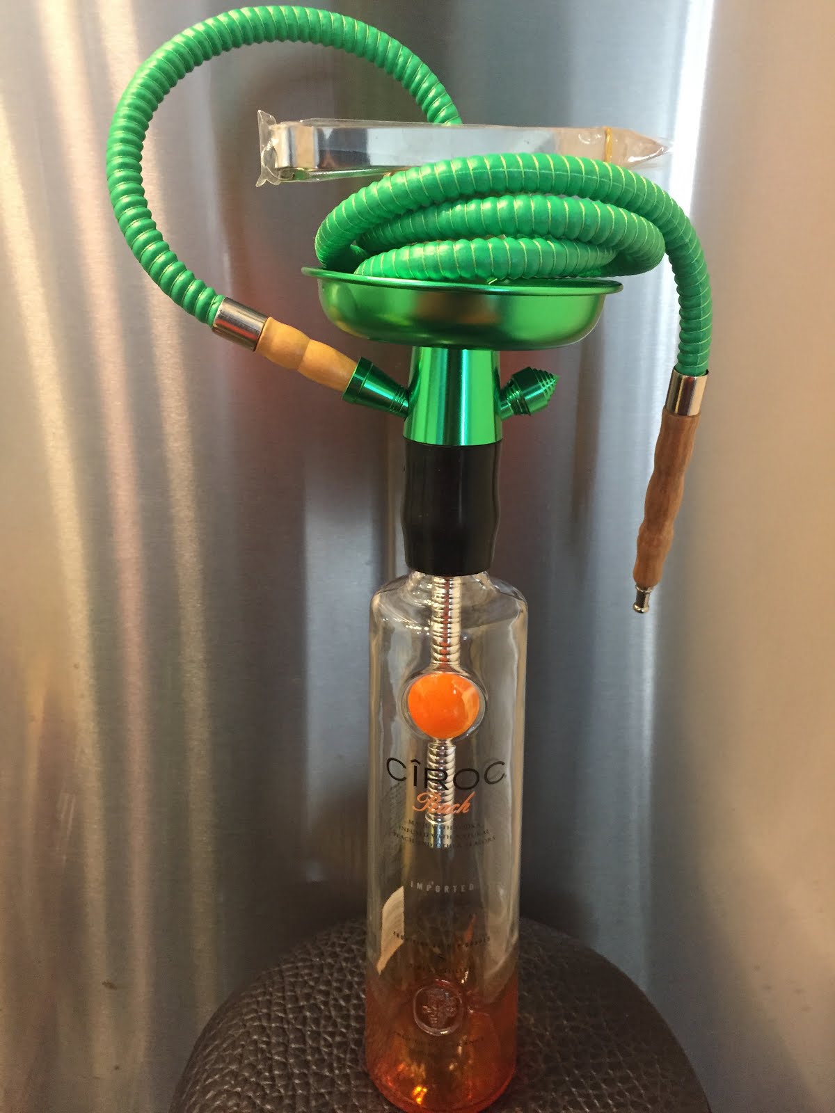 liquor bottle hookah