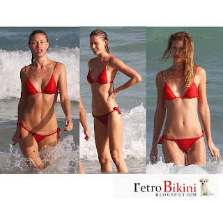 English: Olga Kent New Year’s Eve‭ ‬2014‭ ‬Red Bikini Miami‭ 