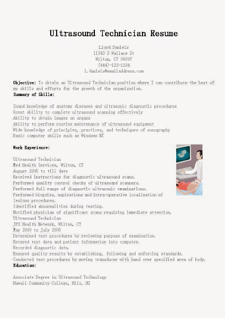 great sample resume resume samples ultrasound technician resume sample