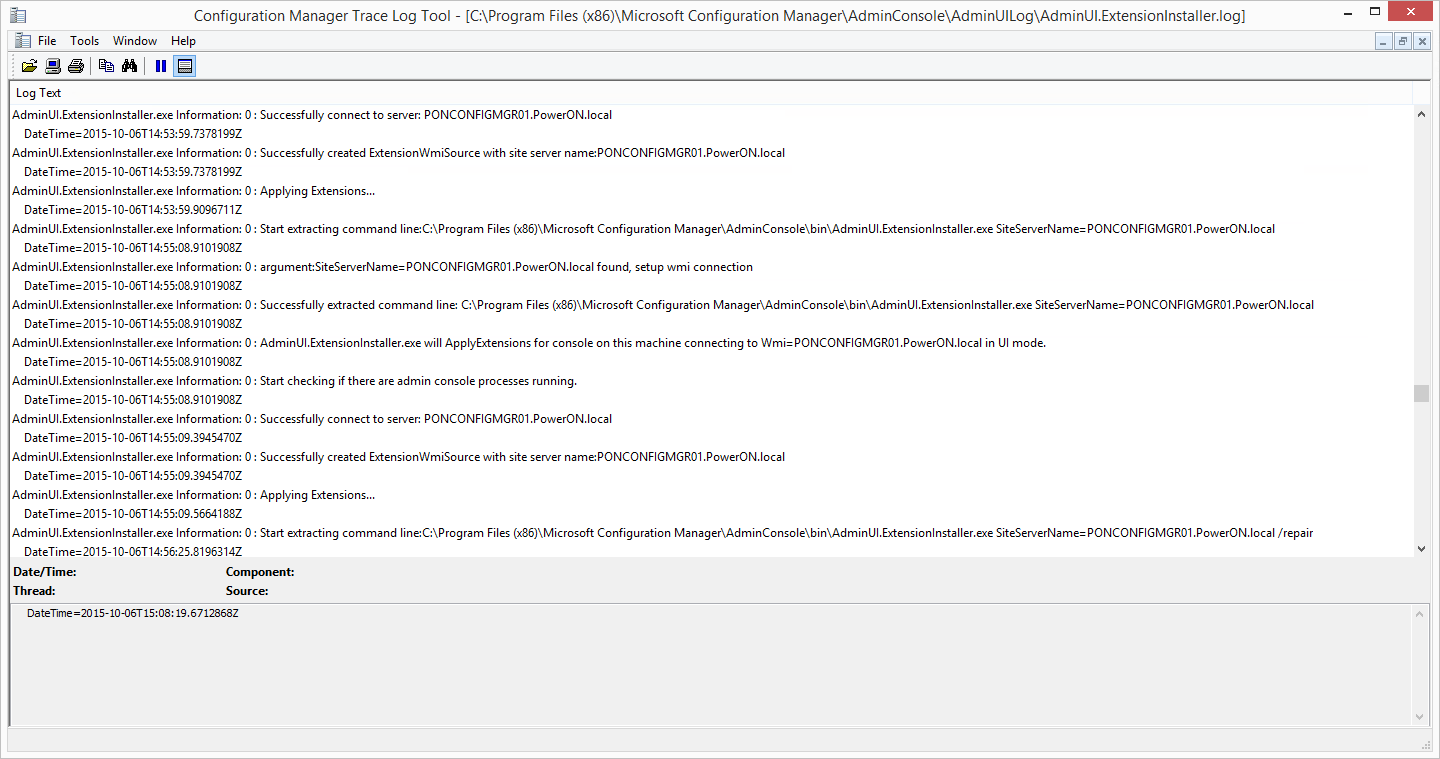 microsoft system center suite problem installing intune extension for sccm resume