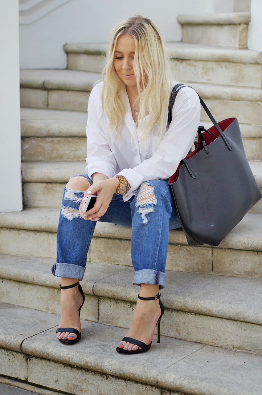 BOYFRIEND JEANS + SHIRT Petite Side of Style