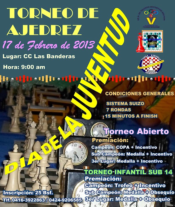 TORNEO DE AJEDREZ DÍA DE LA JUVENTUD TORNEO DE AJEDREZ DÍA DE LA JUVENTUD