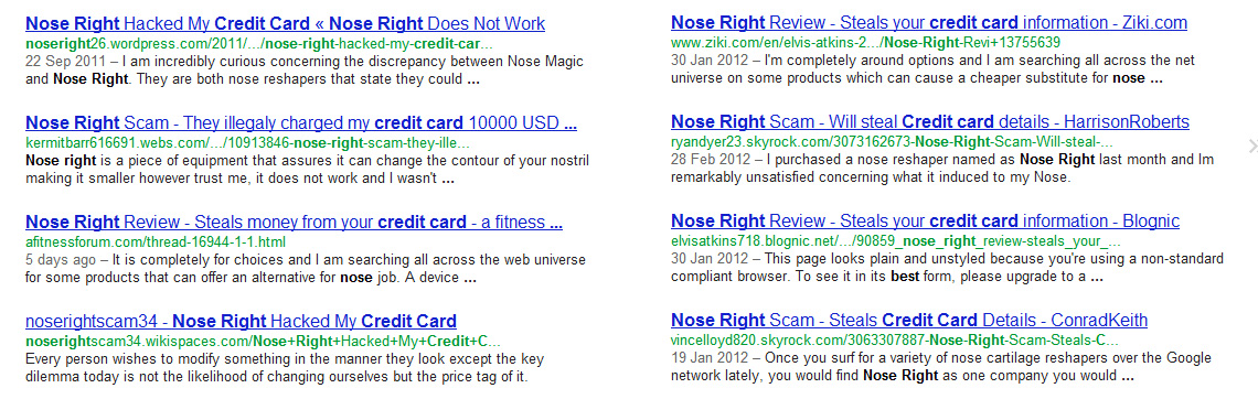 Nose Credit Card