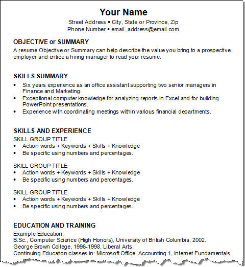 Award winning resume sample