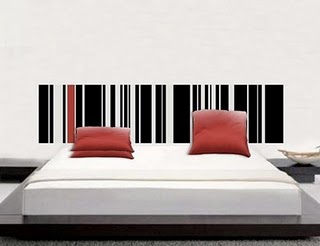 Adesivo de parede na cabeceira da cama Adesivo de parede na cabeceira da cama