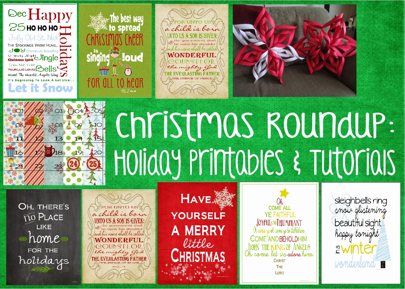 PBdesigns Christmas Roundup Holiday Printables & Tutorials