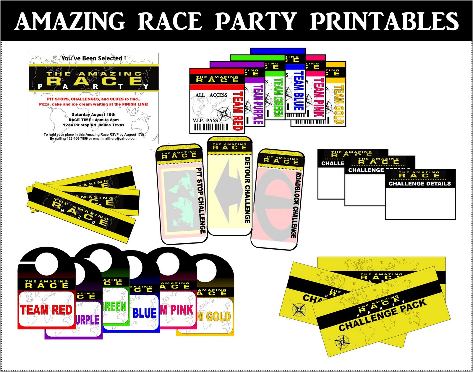 Lily’s <strong>Amazing Race</strong> 13th Birthday Party (With Free ... Amazing race clues template