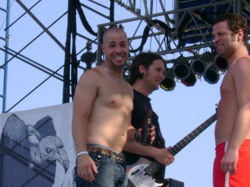 Chris Daughtry shirtless pictures during some concerts.