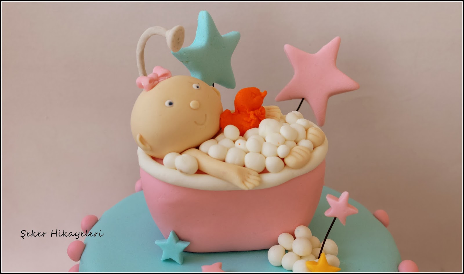 Şeker Hikayeleri Banyo Yapan Bebek Pastası