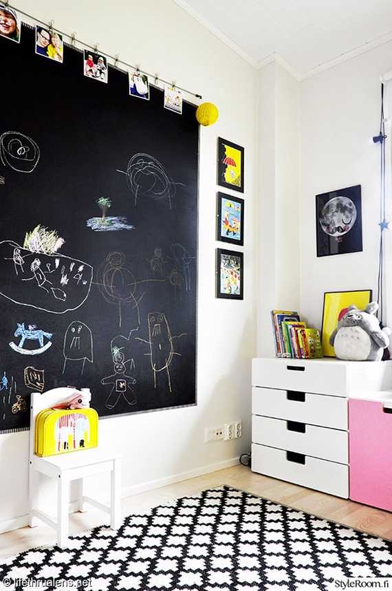 Scandinavian eclectic kids rooms via Styleroom