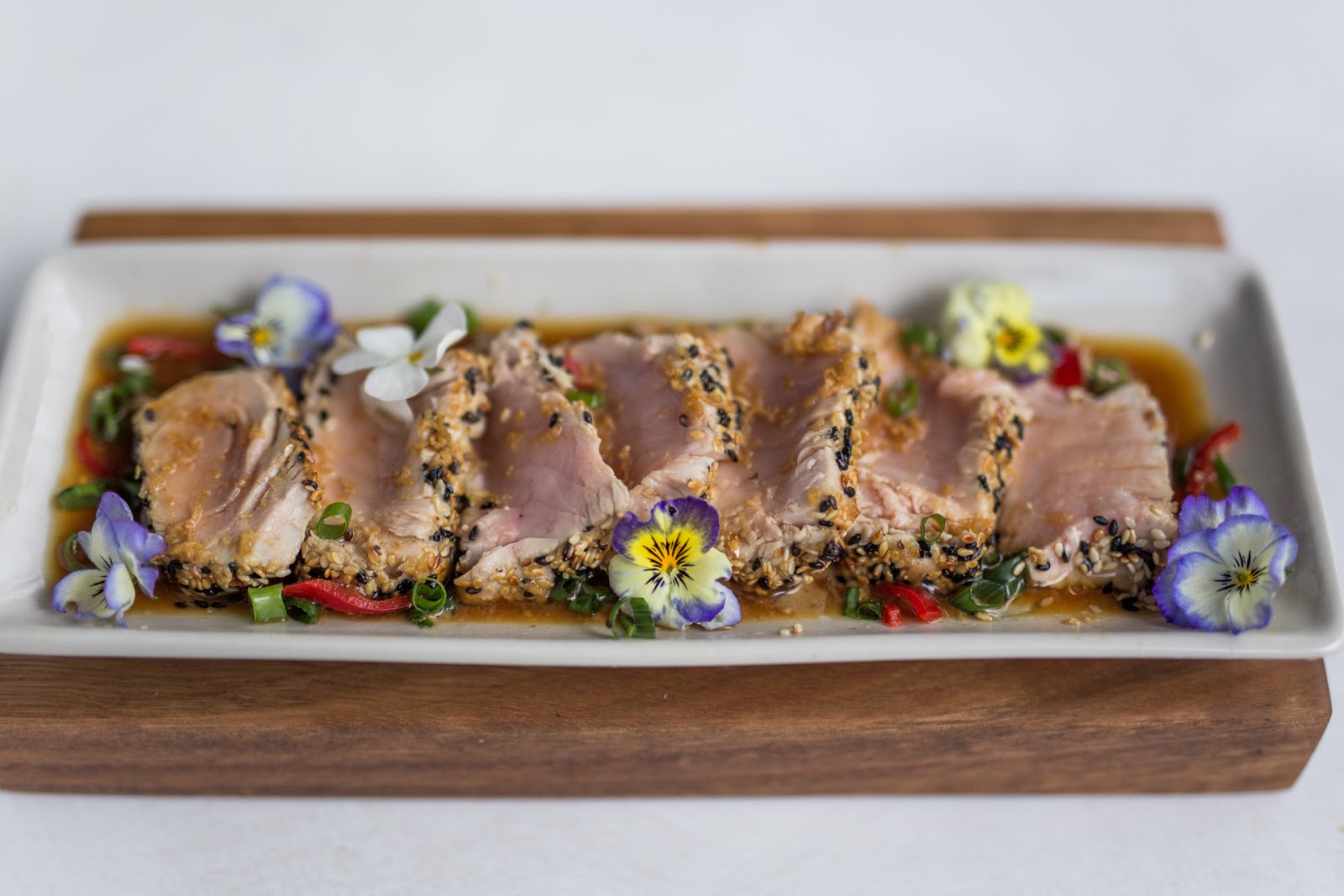 The Hungry Excavator Sesame Crusted Tuna Tataki with Sesame & Ginger