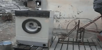 a women running human powered machine gif image