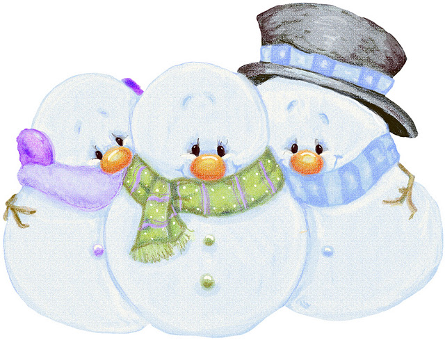 muñecos de nieve para recortar