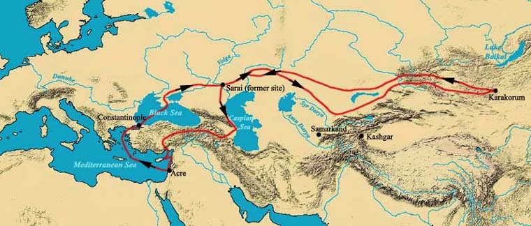 Silk Road map Silk Road map