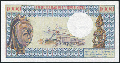African money currency CFA franc 1000 francs banknote