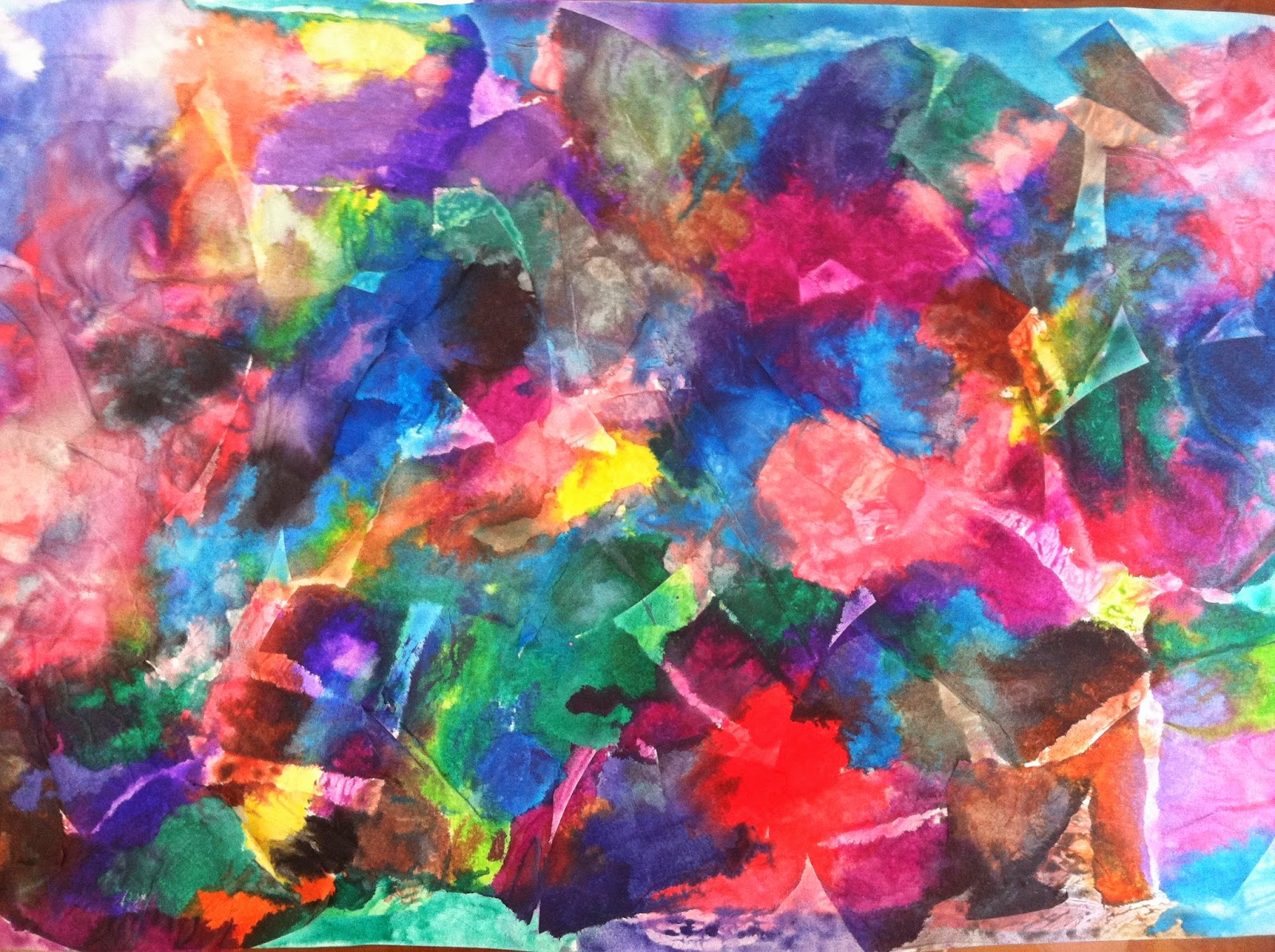 Save Money, Live Joyfully Art Project"Stained Glass" Watercolor Collage