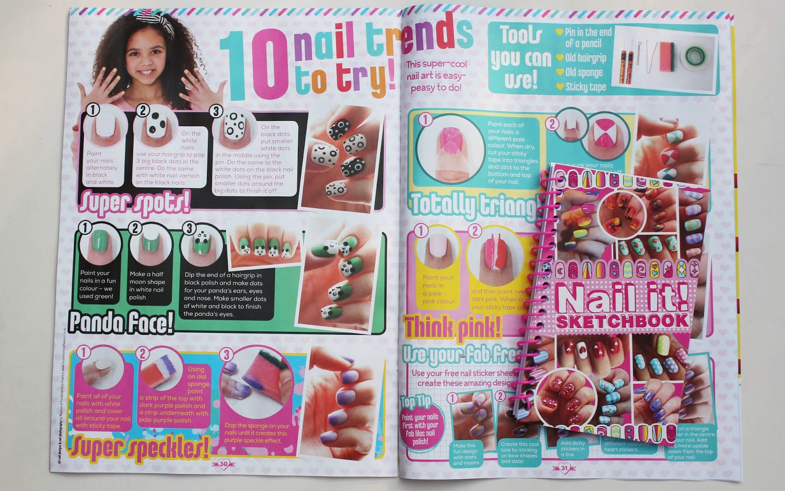 Girl Talk Magazine with Nail Art Kit