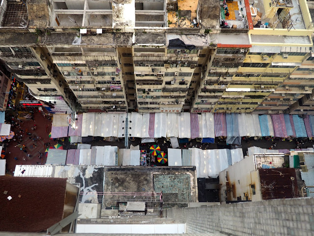 View of Ladies Market from above in Mong Kok, Kowloon, Hong Kong