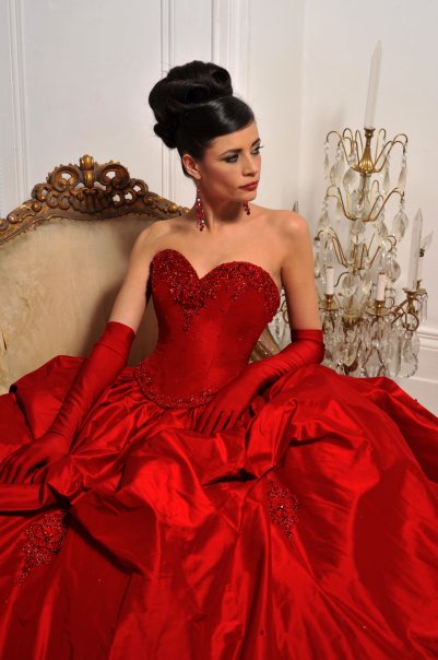  wearing a red wedding dress However white still remains the most 