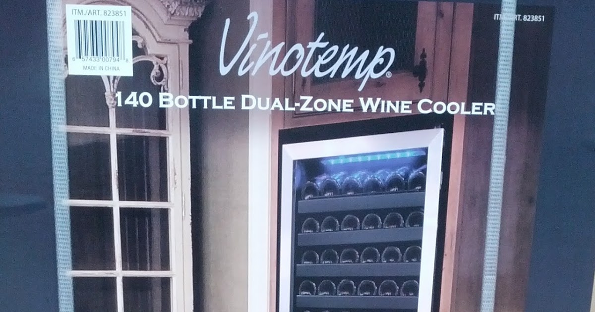 Vinotemp VT155SBB 140 Bottle DualZone Wine Cooler Costco Weekender