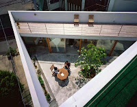 Courtyard House Design Plan Boasts A Triangular Shape with Every Room Inside Overlooking Courtyard House Design Plan Boasts A Triangular Shape with Every Room Inside Overlooking