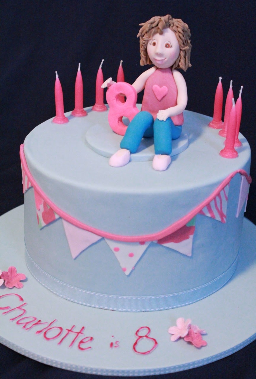 Blissfully Sweet A Bunting Birthday Cake for a Curly Haired Girl!