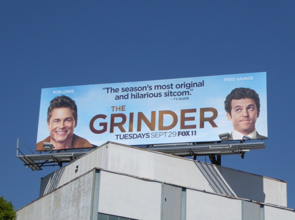 The Grinder season 1 review billboard Beverly Boulevard The Grinder season 1 review billboard