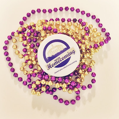 JMU homecoming, beads, pin