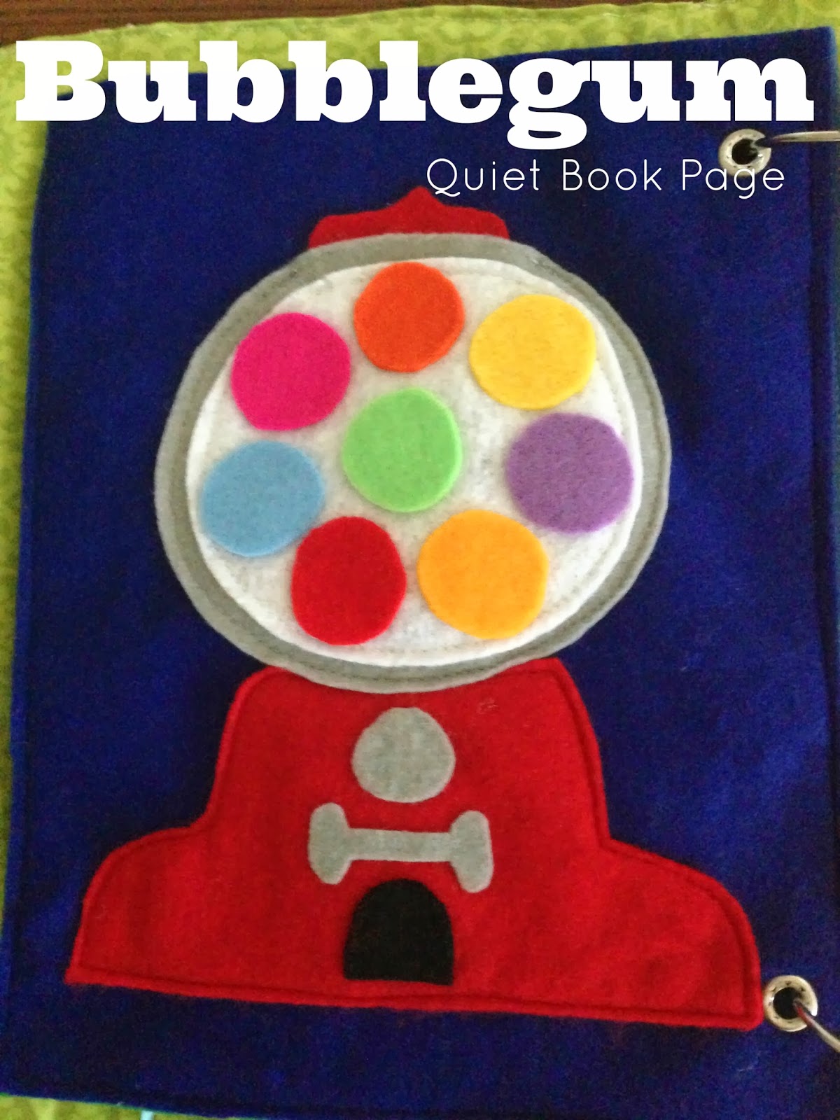 Glued To Glory Quiet Book 30 Bubble Gum Machine
