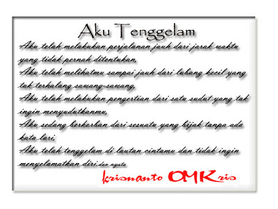 Aku Tenggelam | Puisi Cinta - Iklan Manis Madu