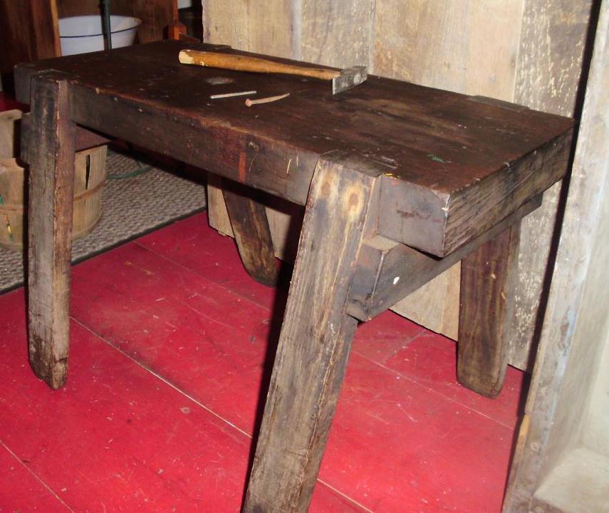 Log Cabin Antiques & Gifts Little rustic workbench