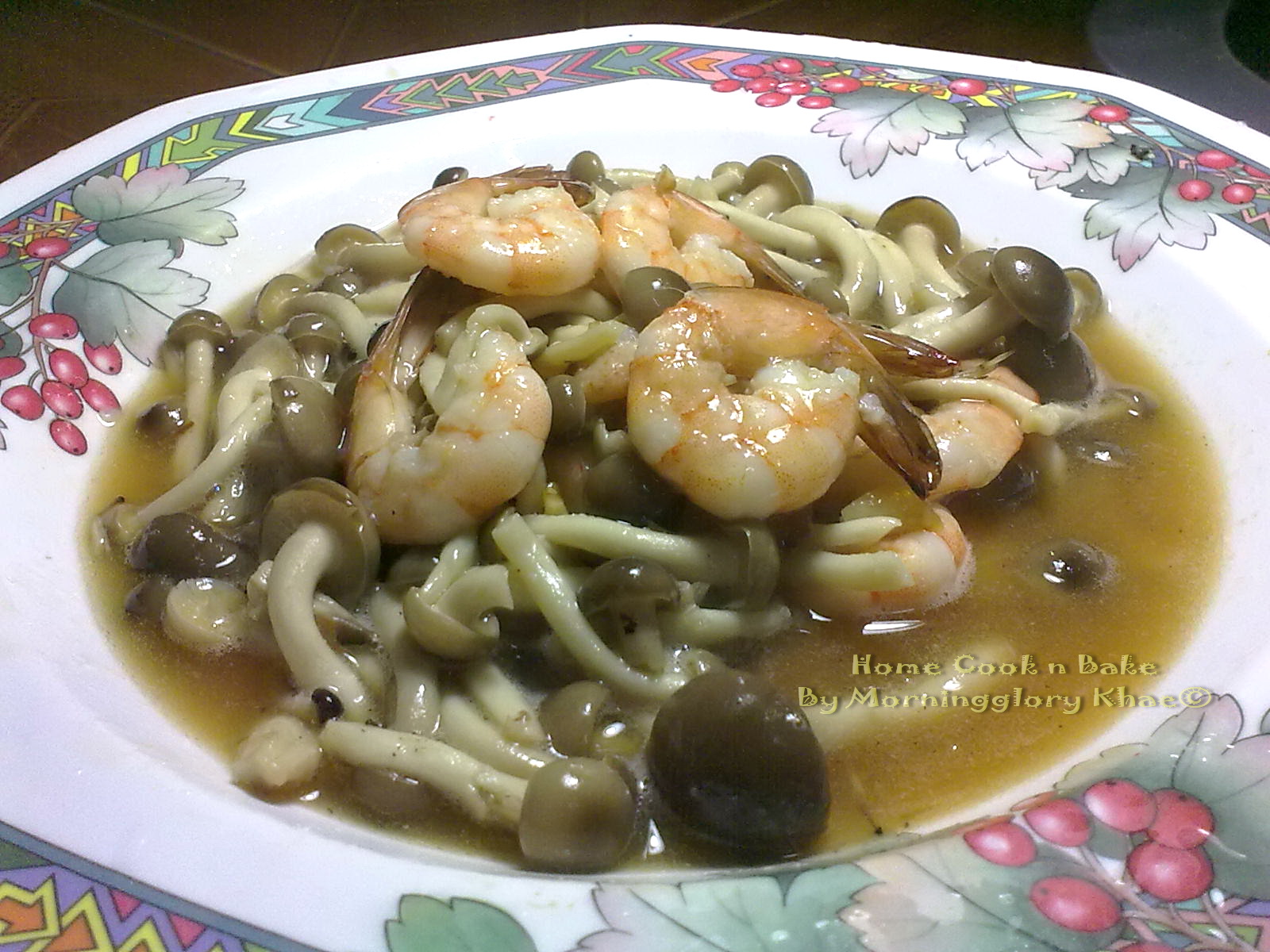 เห็ดชิเมจิผัดน้ำมันหอย Stirfried Shimeji Mushroom In Oyster Sauce