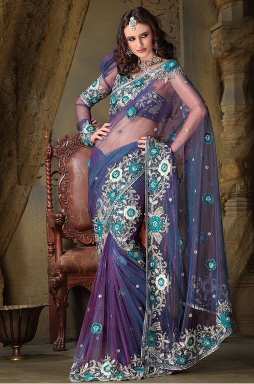 Designer Glass Tissue Sarees Queen Of Heaven...