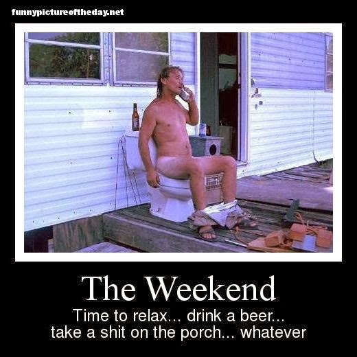 The Weekend Funny Redneck Porch Toilet With Beer And Phone