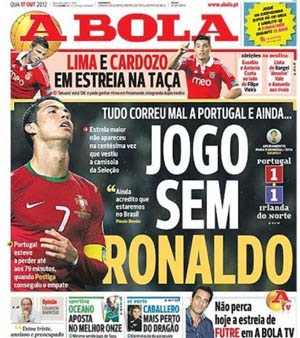 ¡La prensa lusa se desquitó con Cristiano Ronaldo!