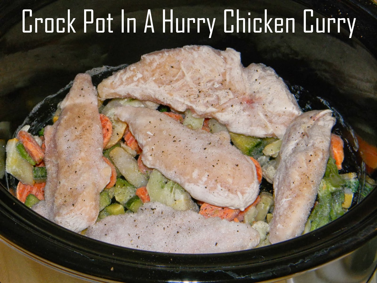 Growing to Four Crock Pot In a Hurry Chicken Curry
