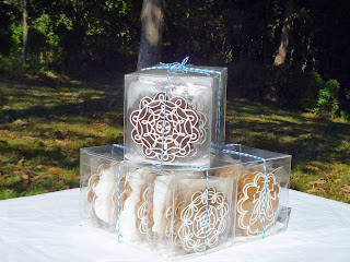 gift boxes of highly decorated cookies