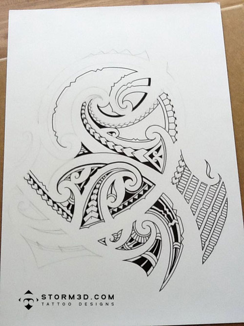 Below are a few pictures of the tattoo design in progress