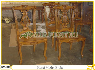 Kursi Makan Kayu Jati Ukiran Biola Kursi Makan Kayu Jati Ukiran Biola