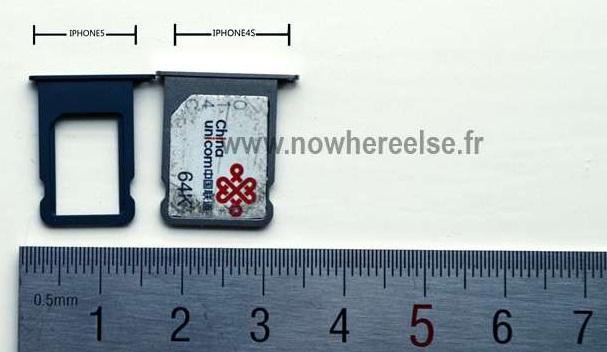 Nano-SIM tray has leaked for the Next iPhone.