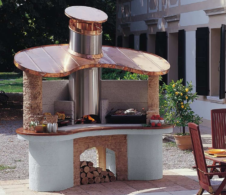 Home And Garden Modern Barbecue in garden