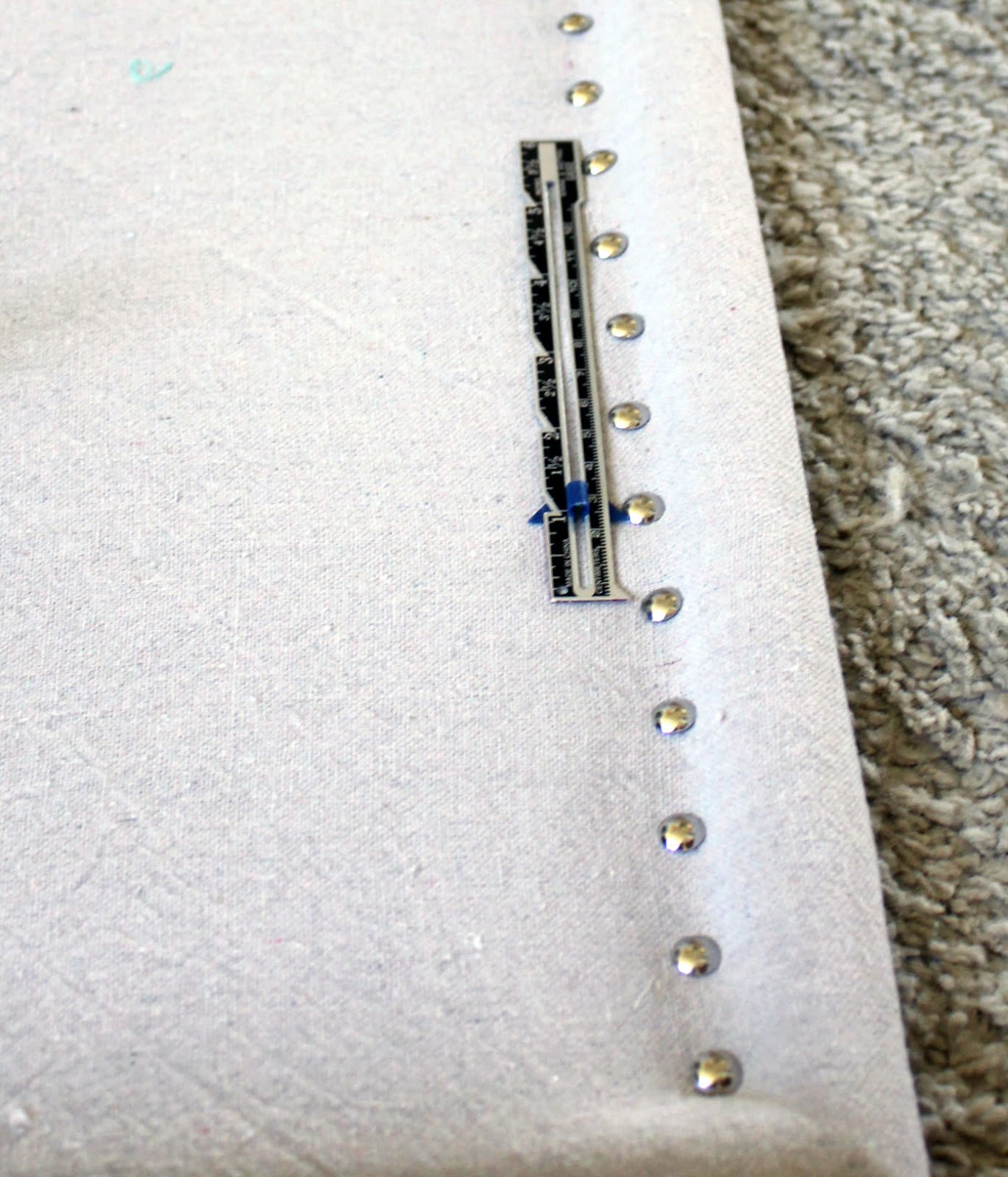 2nd Story Sewing DIY Linen Bulletin Board with Nailhead Trim