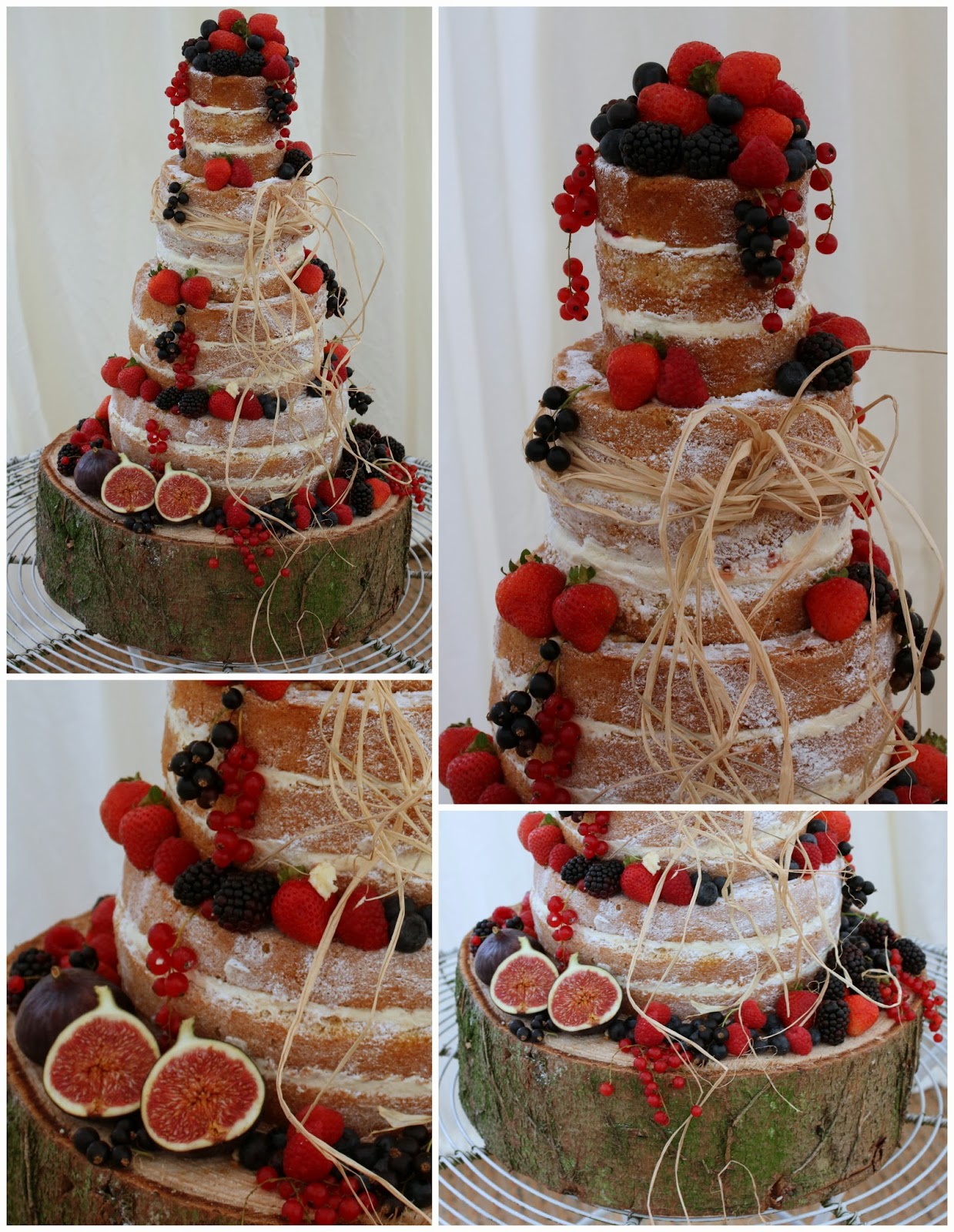 Rustic Raffia Sumptuous Fruit Naked Cake Rustic Raffia Sumptuous Fruit Naked Cake