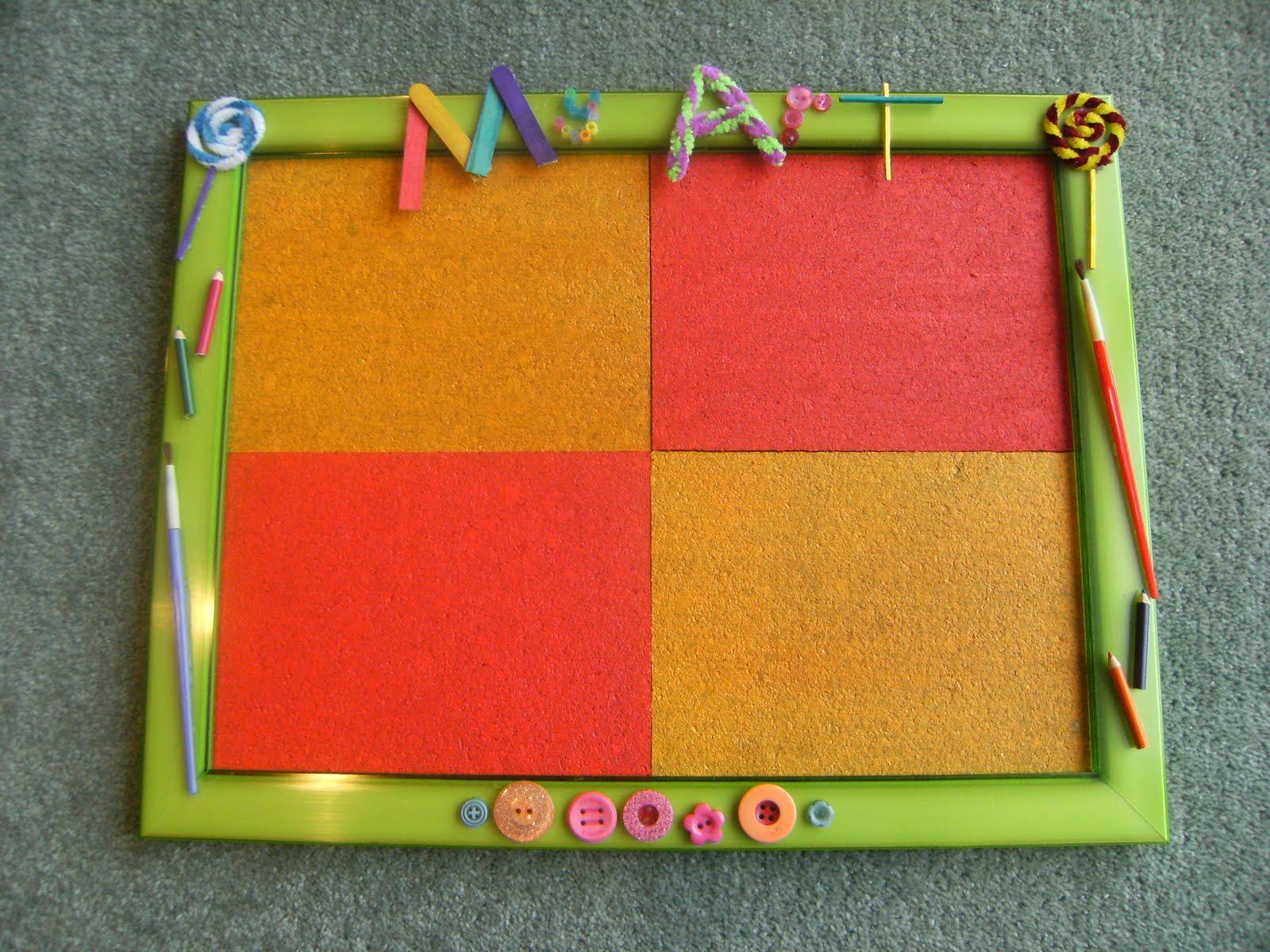 MUMS GROUP FUN kids art cork boards Thurs 26th May