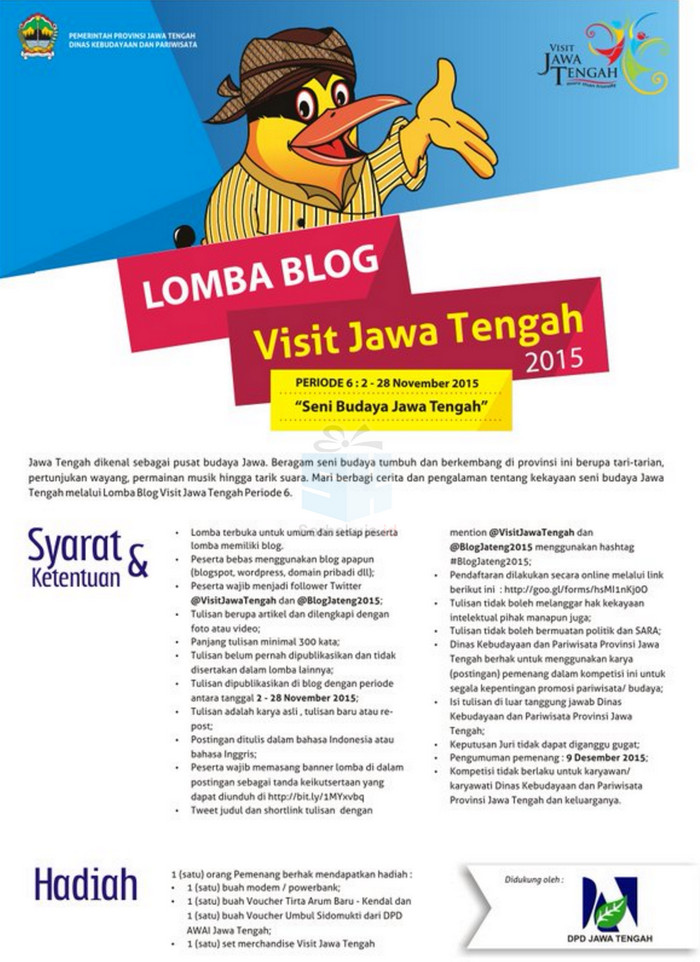 Kontes Blog Seni Budaya Jawa Tengah Kontes Blog Seni Budaya Jawa Tengah