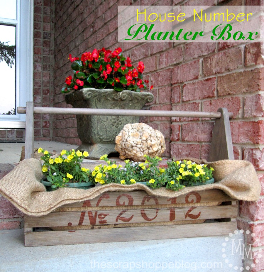 House Number Planter Box The Scrap Shoppe