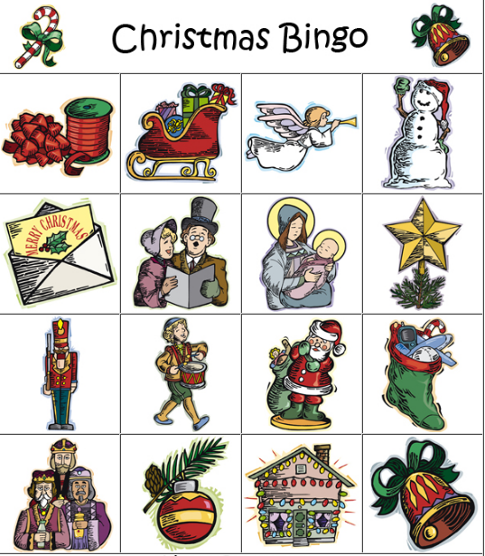 Disegni Da Colorare La Tombola Di Natale Bingo Tutte Le Cartelle E I Biglietti Da Estrarre Christmas Bingo 24 Cards
