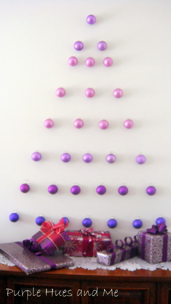 Purple Hues and Me Ornament Wall Tree